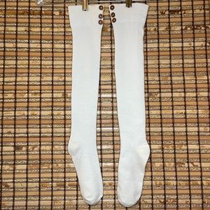 Over-the-Knee/Thigh High Socks w/ wooden buttons